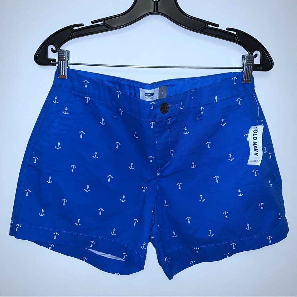 NWT Old Navy Anchor Print Chino Shorts Size 4